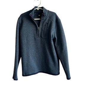 Zella Navy Blue 1/4 Zip Pullover Knit Fleece Jacket